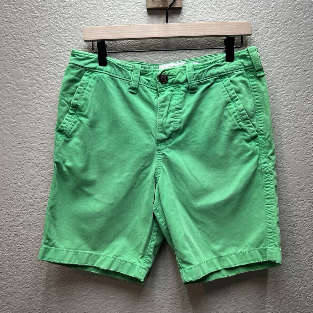 ABERCROMBIE & FITCH REGULAR FIT SHORTS 100% COTTON SPRING GREEN Sz 30